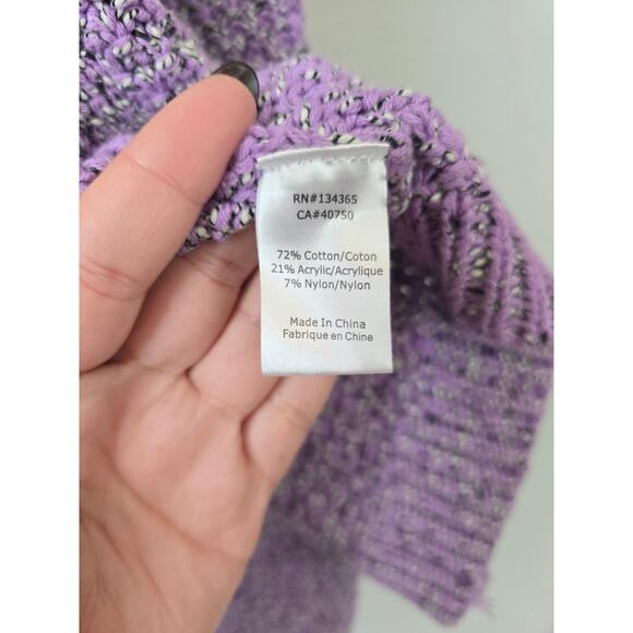Eureka by Christos Garkinos Purple Textured Knit Cardigan Sweater 3X Preppy Chic - Picture 8 of 8
